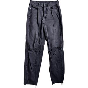 American Eagle Outfitters - Relaxed Mom Jean - Black - Size 6 LONG